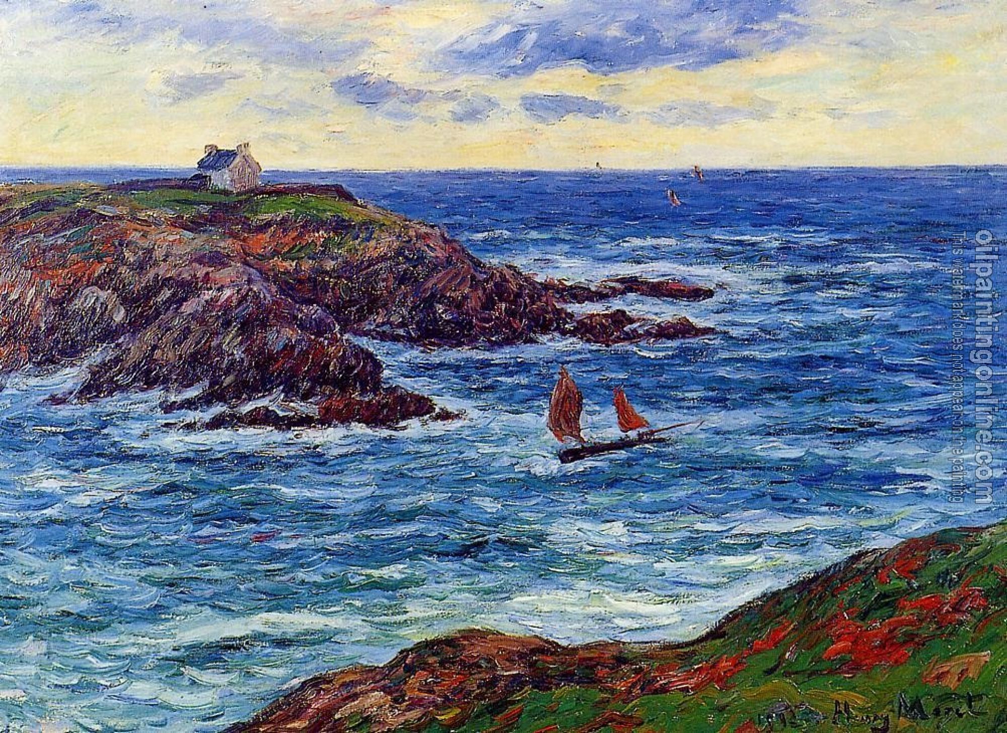 Moret, Henri - Sailboats off the Coast of Doelan